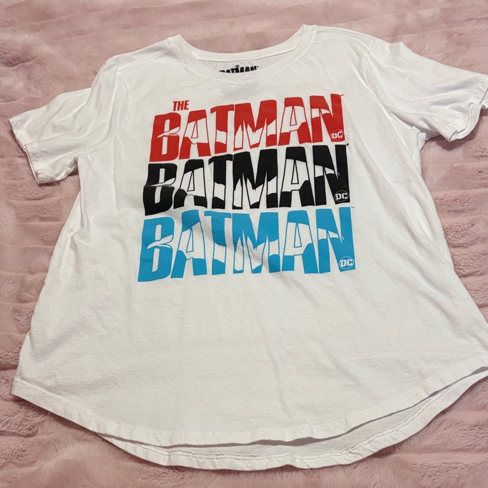 Batman Kids Tee with Bold Red, Black, and Blue Design